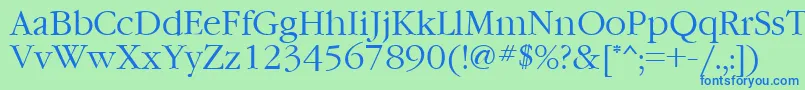 Garamondctt Font – Blue Fonts on Green Background