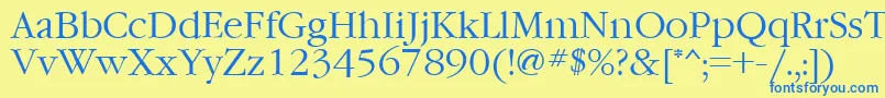 Garamondctt Font – Blue Fonts on Yellow Background
