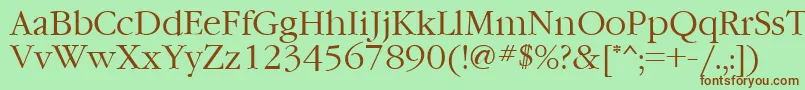 Garamondctt Font – Brown Fonts on Green Background