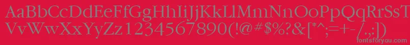 Garamondctt Font – Gray Fonts on Red Background