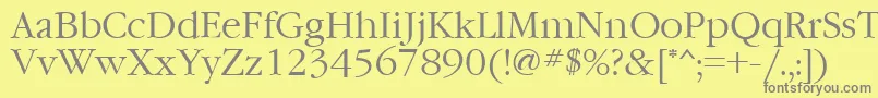 Garamondctt Font – Gray Fonts on Yellow Background