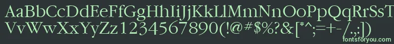 Garamondctt Font – Green Fonts on Black Background