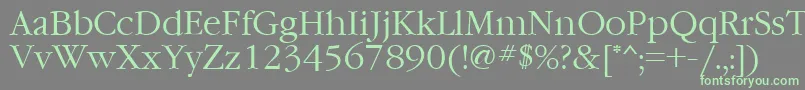 Garamondctt Font – Green Fonts on Gray Background