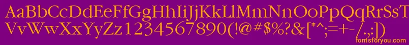 Garamondctt Font – Orange Fonts on Purple Background