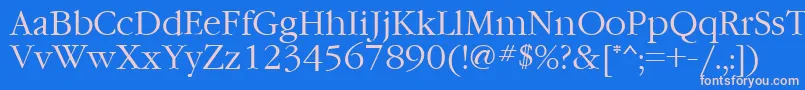 Garamondctt Font – Pink Fonts on Blue Background