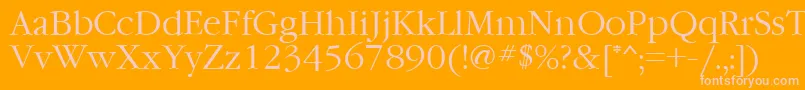 Garamondctt Font – Pink Fonts on Orange Background