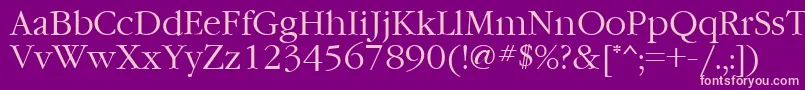 Garamondctt Font – Pink Fonts on Purple Background