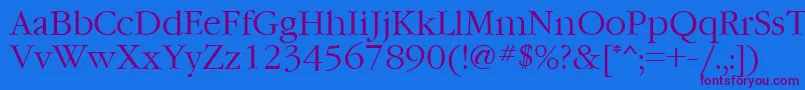 Garamondctt Font – Purple Fonts on Blue Background