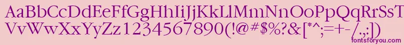 Garamondctt Font – Purple Fonts on Pink Background
