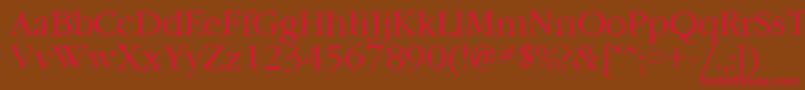Garamondctt Font – Red Fonts on Brown Background