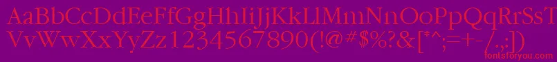 Garamondctt Font – Red Fonts on Purple Background