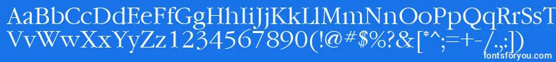 Garamondctt Font – White Fonts on Blue Background