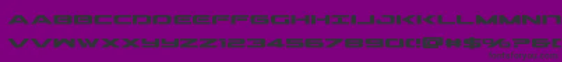 Outridersemicondbold-Schriftart – Schwarze Schriften auf violettem Hintergrund