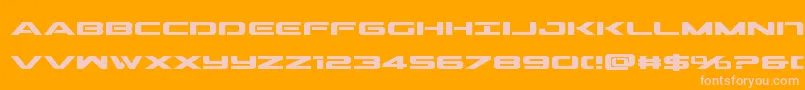 Outridersemicondbold-fontti – vaaleanpunaiset fontit oranssilla taustalla