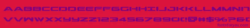 Outridersemicondbold Font – Purple Fonts on Red Background