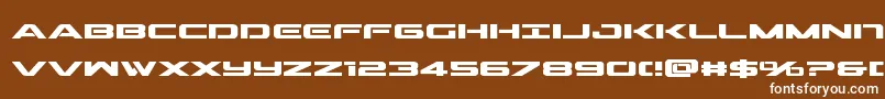 Outridersemicondbold Font – White Fonts on Brown Background