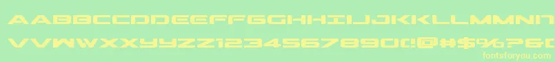 Outridersemicondbold Font – Yellow Fonts on Green Background