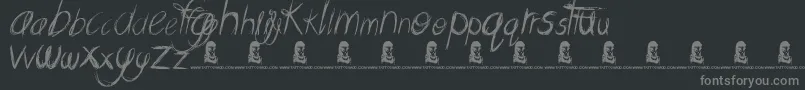 MessingAbout Font – Gray Fonts on Black Background