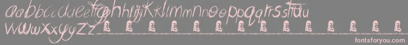 MessingAbout Font – Pink Fonts on Gray Background