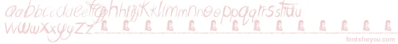 Шрифт MessingAbout – розовые шрифты на белом фоне