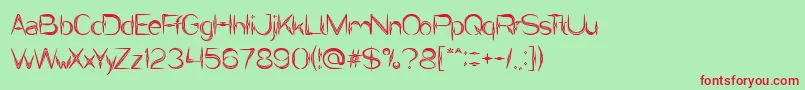 IvoryCulture Font – Red Fonts on Green Background
