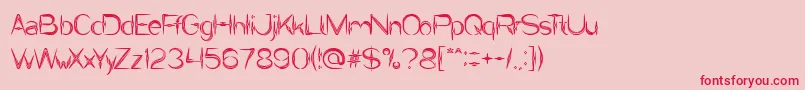IvoryCulture-Schriftart – Rote Schriften auf rosa Hintergrund
