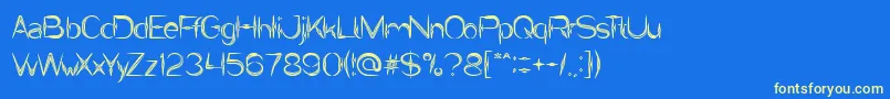 IvoryCulture-Schriftart – Gelbe Schriften auf blauem Hintergrund