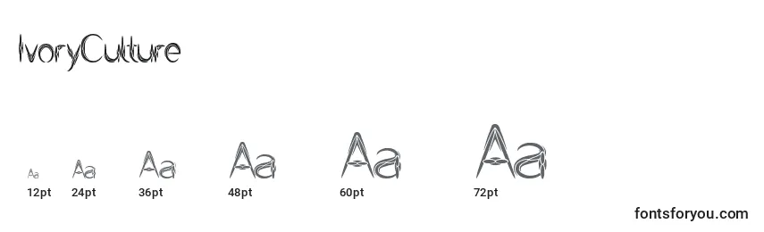 IvoryCulture Font Sizes