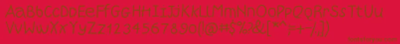 Writersfont Font – Brown Fonts on Red Background