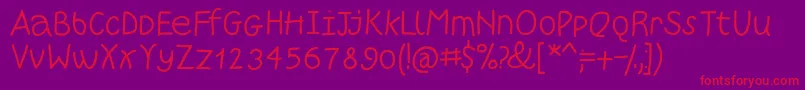 Writersfont Font – Red Fonts on Purple Background