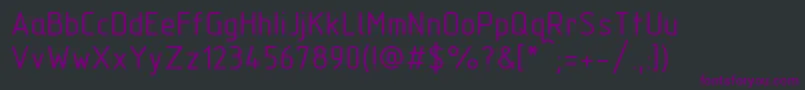 Czcionka Gost2.30481TypeB – fioletowe czcionki na czarnym tle