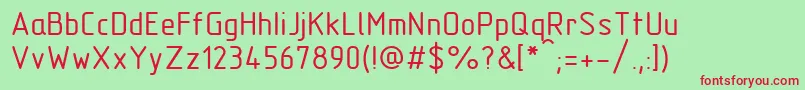 フォントGost2.30481TypeB – 赤い文字の緑の背景