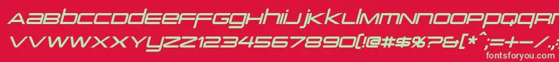 PcapTerminalItalic Font – Green Fonts on Red Background