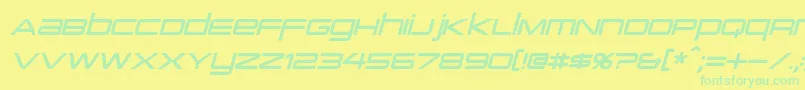 PcapTerminalItalic Font – Green Fonts on Yellow Background