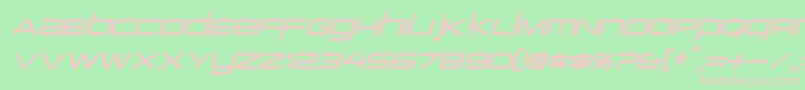 PcapTerminalItalic Font – Pink Fonts on Green Background