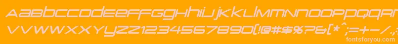 PcapTerminalItalic Font – Pink Fonts on Orange Background