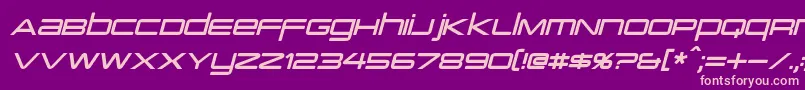 PcapTerminalItalic Font – Pink Fonts on Purple Background