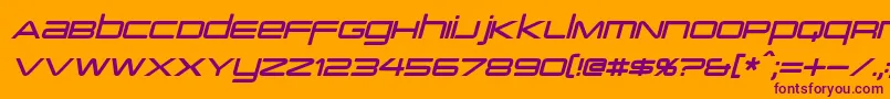 PcapTerminalItalic Font – Purple Fonts on Orange Background