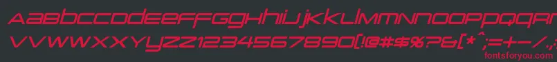 Шрифт PcapTerminalItalic – красные шрифты на чёрном фоне