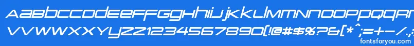 PcapTerminalItalic Font – White Fonts on Blue Background