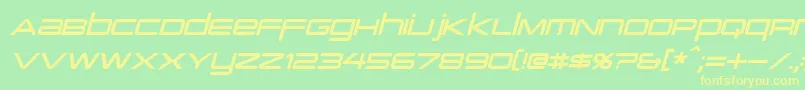 PcapTerminalItalic Font – Yellow Fonts on Green Background