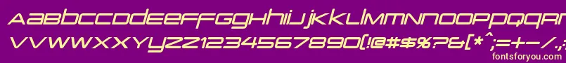 PcapTerminalItalic Font – Yellow Fonts on Purple Background