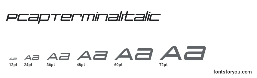 Размеры шрифта PcapTerminalItalic