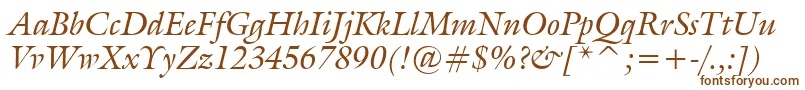 GalleryItalic Font – Brown Fonts on White Background