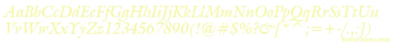 Шрифт GalleryItalic – жёлтые шрифты