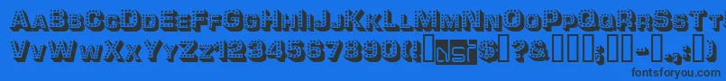 フォントTonight ffy – 黒い文字の青い背景