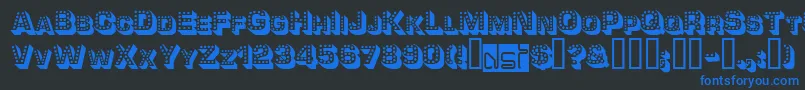 フォントTonight ffy – 黒い背景に青い文字