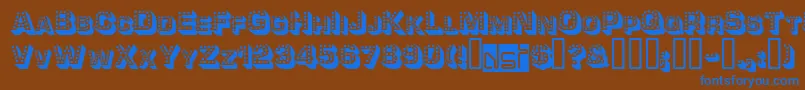 フォントTonight ffy – 茶色の背景に青い文字