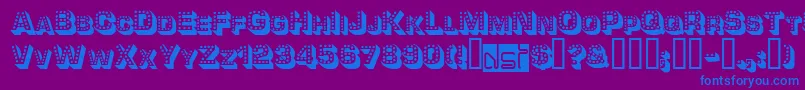 フォントTonight ffy – 紫色の背景に青い文字