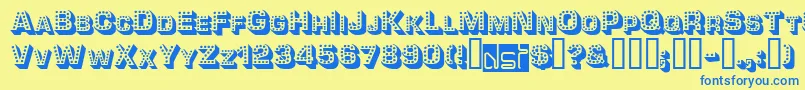 Tonight ffy Font – Blue Fonts on Yellow Background
